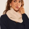 Sud Express Shoes & Accessories|Tour De Cou A Cotes En Cachemire Beige Chine Enorax
