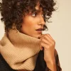 Sud Express Shoes & Accessories|Tour De Cou A Cotes En Cachemire Camel Enorax
