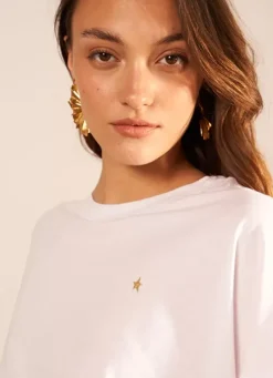 Sud Express T-Shirts|T-Shirt A Col Rond Blanc Tricia