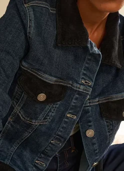 Sud Express Jackets & Coats|Veste Jean Bi Matiere Medium Stone Vaina