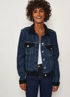 Sud Express Jackets & Coats|Veste Jean Bi Matiere Medium Stone Vaina