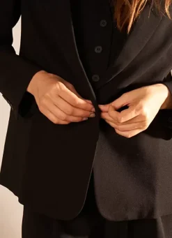 Sud Express Jackets & Coats|Veste Tailleur Noir Vedena