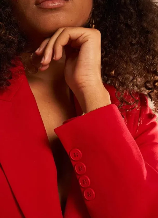 Sud Express Jackets & Coats|Veste Tailleur Rouge Vedena