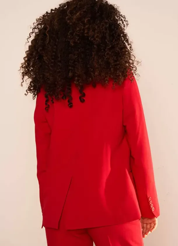 Sud Express Jackets & Coats|Veste Tailleur Rouge Vedena