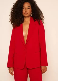 Sud Express Jackets & Coats|Veste Tailleur Rouge Vedena