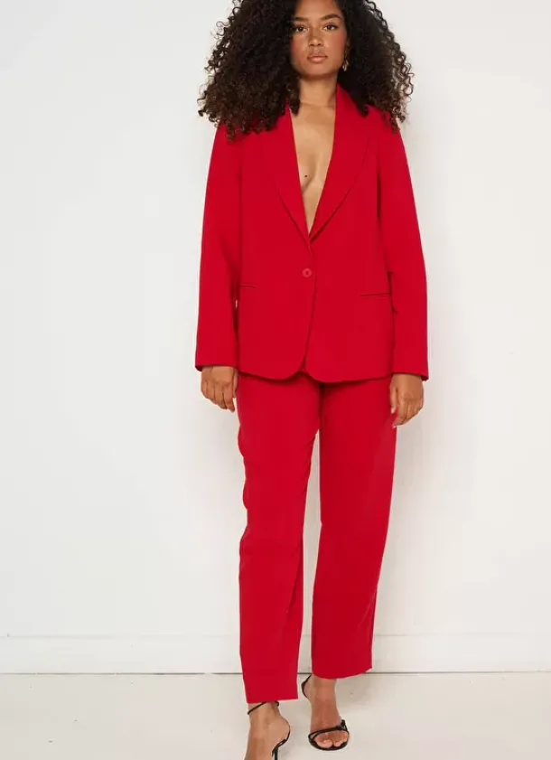 Sud Express Jackets & Coats|Veste Tailleur Rouge Vedena